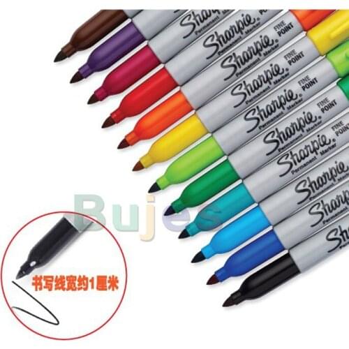 Sharpie 30001 Fine Point Permanent Marker, Marks On Paper and Plastic, Resist Fading and Water, AP Certified