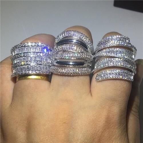 Vecalon Cocktail Rings