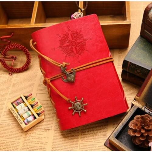 Vintage PU Leather Journal Notebook Classic Retro Spiral Ring Binder Diary Book traveler notebook Korean Stationery