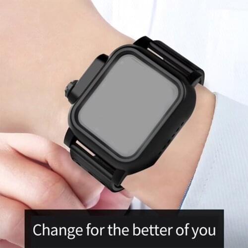 IP65 waterproof case for Watch Series 6/5/4/SE, 360 shockproof, i Watch Built-in Screen Protector PC Case PET Film All