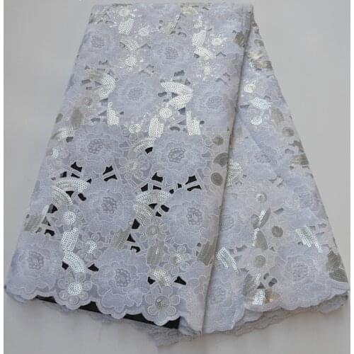 Embroidered sequence stones African french net cord organza lace fabrics glitters high quality Nigerian mesh tulle sequins laces