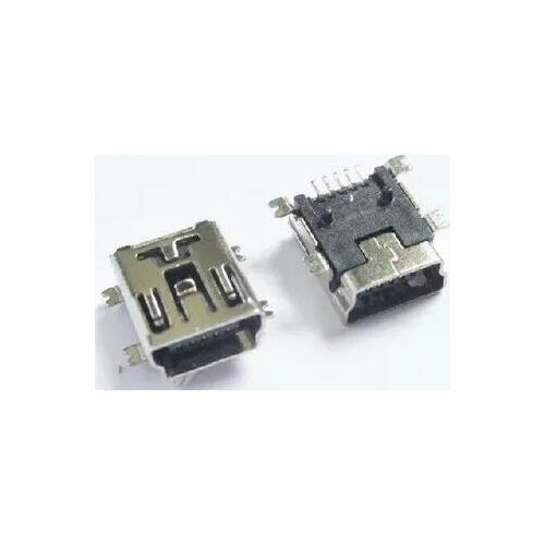 10pcs/lot DIY New 5PF 180 degree Mini-USB Female Mini USB Female Connector Jacks Socket PCB Mount SMD copper