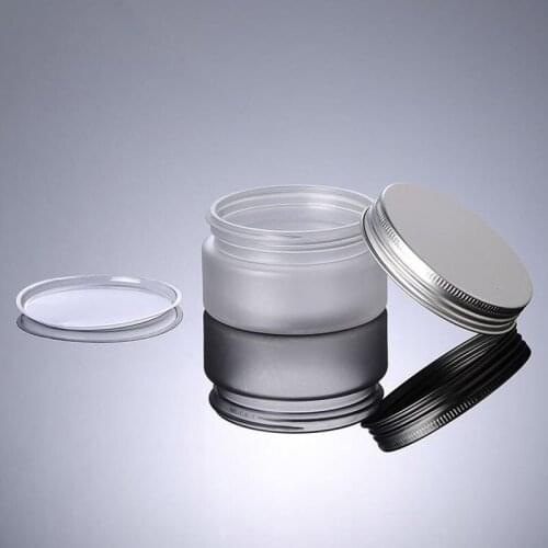 100g clear frosted PET Bottle With Gorgeous aluminum Cap, 100ml Plastic Container Cream Jar, Cosmetic jar F20171913