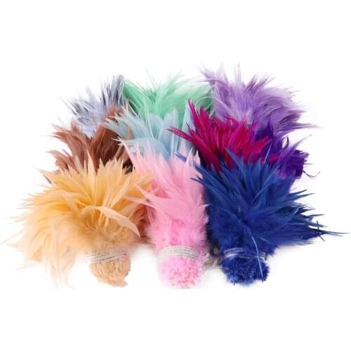 11Colors 50pcs Rooster Feather for crafts Dress clothes DIY decoration feathers 10-15cm/4-6 inch Long Natural Decor Accessories
