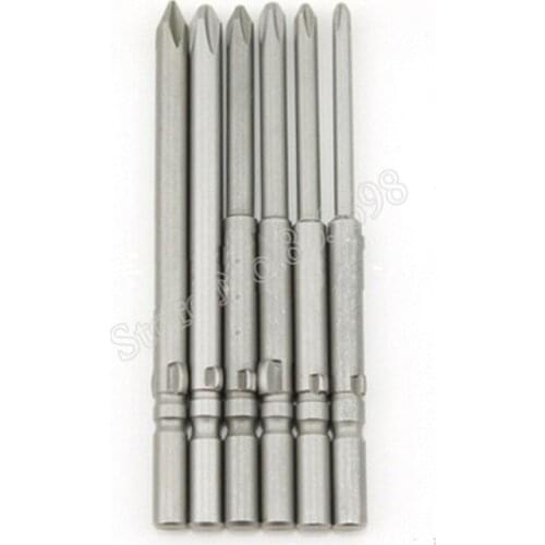 6Pcs 60mm Long 800 Phillips Cross Head Screwdriver Bits Electric Screwdriver Set PH0 PH1 PH2