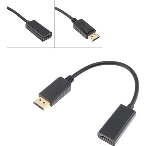 20CM 1080P 4K DP to HDMI Convertor Adapter Cable Male to Female Displayport Connect to Projector Monitor Computer Device Display