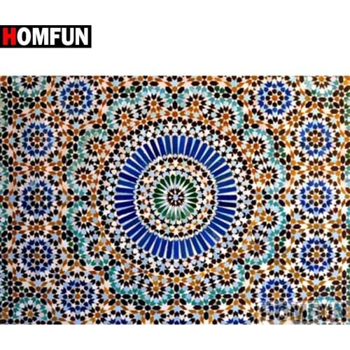 HOMFUN Full Square/Round Drill 5D DIY Diamond Painting "Mandala flower" 3D Diamond Embroidery Cross Stitch Home Decor A19641
