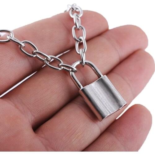 Trendytime brand new design padlock pendant necklace for women chain necklace friendship gift jewelry
