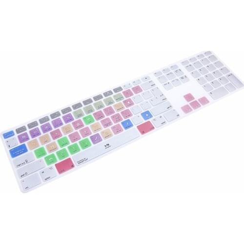 Keyboard Cover Skin Final Cut Pro X Hot keys Design For Apple Keyboard with Numeric Keypad Wired USB for iMac G6 DesktopPC Wired