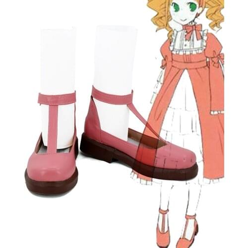 Black Butler Elizabeth Midford Pink Cosplay Boots Shoes Flat Heel Custom Made