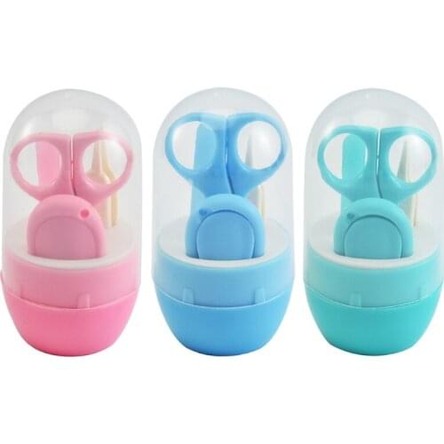 Baby Nail Kit All-in-1 Baby Nail Care Set with Cute Case Baby Nail Clippers Scissors Nail File & Tweezers Baby Manicure 27RC