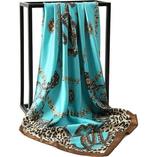 Women Silk Square Scarf Lady Bandana Head Wrap Shawl Satin Foulard Female Large Hijab Neckerchief Scarves Pashmina 2021 Headband