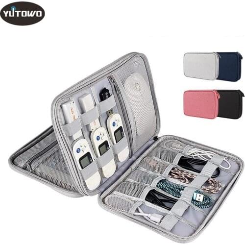 Travel Accessory Cable Organizer Bag Power Bank Extenal Battery Charger Travel Bag for 7.9 iPad Mini Case USB Flash Drive Stick