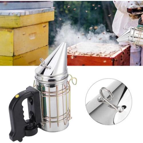 Electric Beehive Smoker 5V Stainless Steel with Heat Shield Handle Beekeeping Equipment