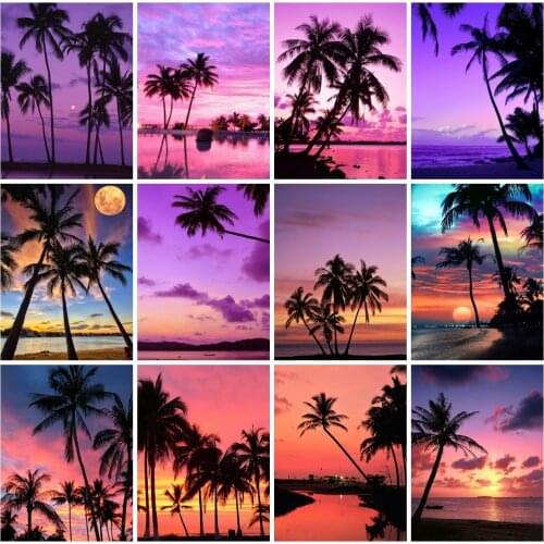 EverShine Diamond Painting Full Square Scenery Cross Stitch Diamond Embroidery Tree Picture Rhinestone Art Hobby Gift Home Decor