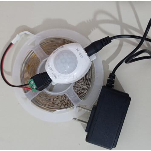 Motion Sensor LED Under Cabinet Light 1m 2m 3m 4m 5m 12V Flexible PIR Night Light Kitchen Wardrobe Bed Lighting