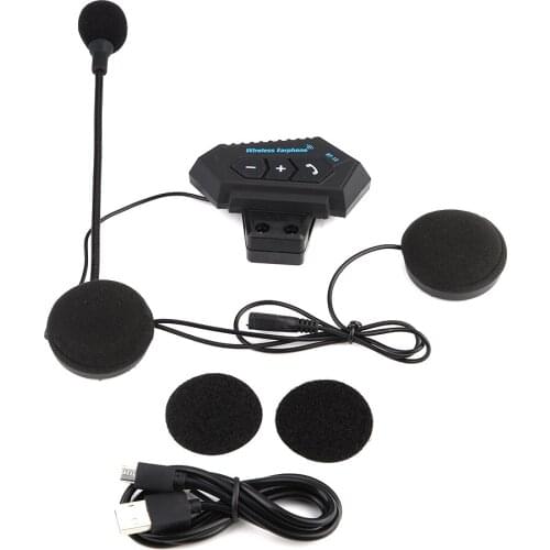 1 Pair Motorcycle Helmet BT Headset Hi-Fi Headphone Speakers Detachable Support Hands-Free Calling​ Rechargeable