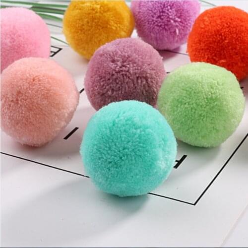 50mm Pom piel Soft Pompones Fluffy Plush Crafts DIY Pom Poms Ball Furball Home Decor Dress Jewelry Scarf Sewing accessories