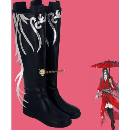 Hot Anime Tian Guan Ci Fu Hua Cheng San Lang Cosplay Shoes Boots Cosplay Props Anime Men Shoes Custom for Carnival Comic Show
