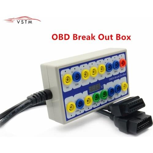 Professional Auto Car OBD 2 Break Out Box OBD2 Breakout Box OBD OBDII Protocol Detector Diagnostic Connector Detector