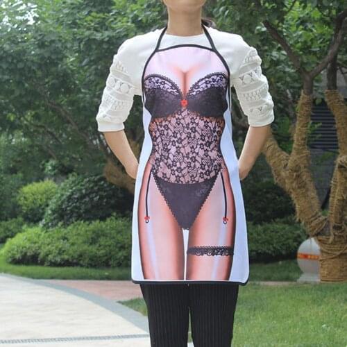 Funny Sexy Digital Printed Cooking Apron Kitchen Dinner BBQ Barbecue Uniform Household Cleaning Tools Accessories 2021