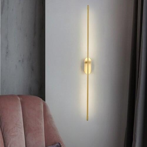 Modern Line LED Luxury Wall Lamp Bedroom Bedside Decoration Minimalism Vanity Wall Lamps Living Room Mirror Lamp Indoor Lighting