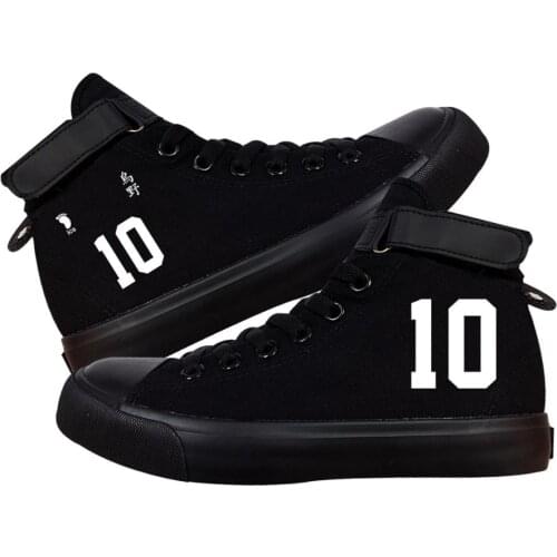 Unisex Anime Haikyuu!! Casual Canvas Shoes plimsolls Hinata Shoyo Flats Duck Shoes Sneakers