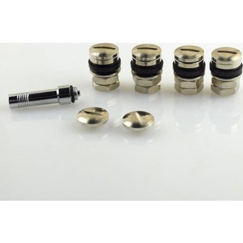 4x Universal Tire Wheel Air Pressure Stem Valve Caps Covers Stealth Hidden