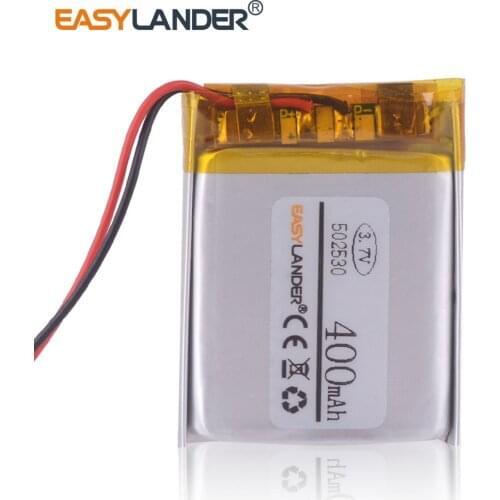 3pcs/Lot 3.7V 400mAh Rechargeable li Polymer Li-ion Battery For bluetooth headset mouse Bracelet Wrist Watch 502530 052530