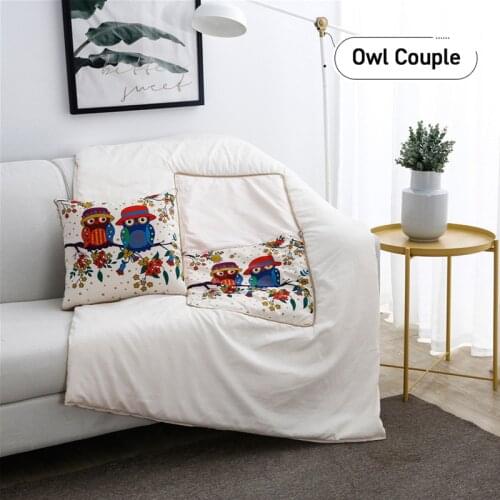 40*40 2in1 Cushion Blanket car sofa lumbar throw pillow blanekt quilt air conditioning blanket foldable patchwork quilt blanket