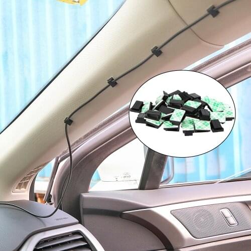 40pcs Car Accessories Storage Clips Cord Cable Tie Mounting Tools Wires Fixing Kit Truck Trailer SUV 4x4 Auto Fasteners Interior