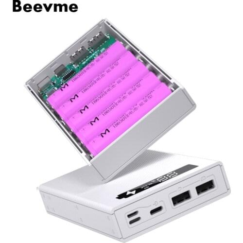5V 2A 5x18650 Power Bank Case Battery Box Mobile Phone Charger DIY Shell For Iphone 12 11 8 x xs Xiaomi Without Battery