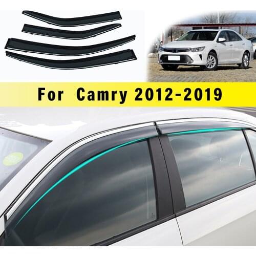 Car Styling Smoke Window Sun Rain exterior visor Deflector Guard For Toyota Camry XV50 XV70 2012-2015 2016 2017 Accessories 4PC