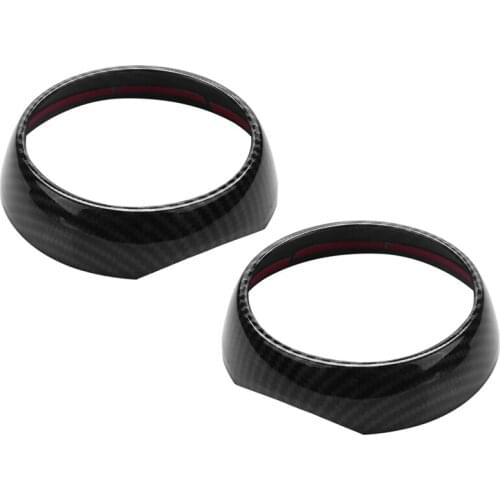Car Dashboard Side Air Vent Decoration Ring Cover Trim Car Sticker Styling Carbon Fiber Style for Mini Cooper F55 F56 F57