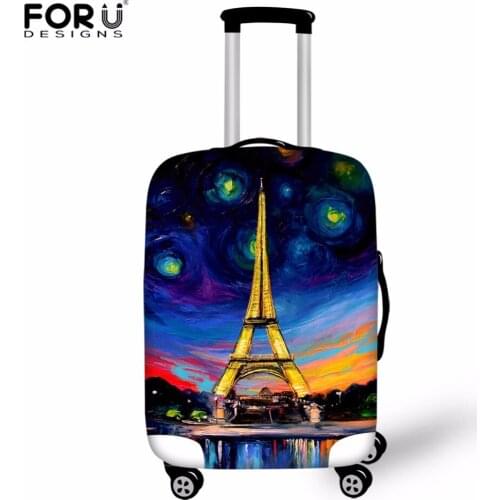 FORUDESIGNS Travel Bag Eiffel Tower Cover Suitcase Protective Cover Triangle Shape Luggage Case Protector Portable Accessories