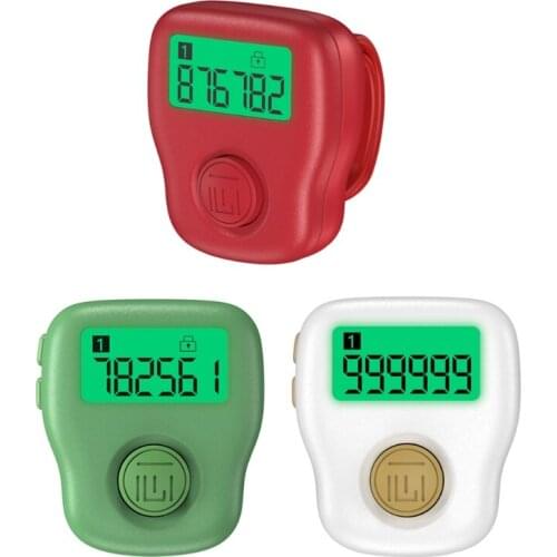 Mini Digital LCD Electronic Finger Ring Hand Tally Counter Rechargeable Prayer T5UC