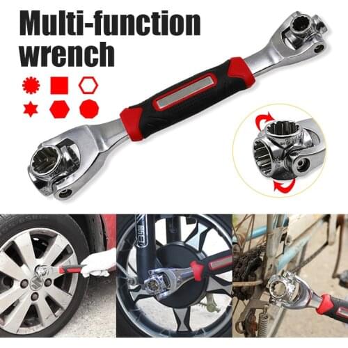 Tiger Wrench 48 in 1 Tools Socket Works with Spline Bolts Torx 360 Degree 6-Point Universial Furniture Car Repair 25cm Hand Tool