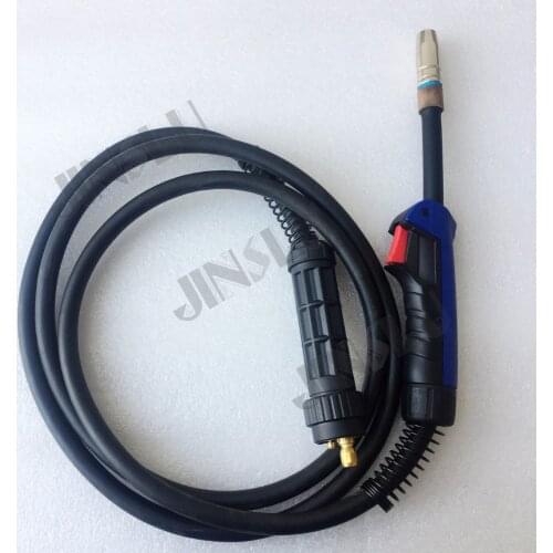 Flexible Swan Neck 25AK CO2 Binzel Type MIG / MAG Torch 3M Cable and Euro Connector Wire Size 0.8-1.2mm