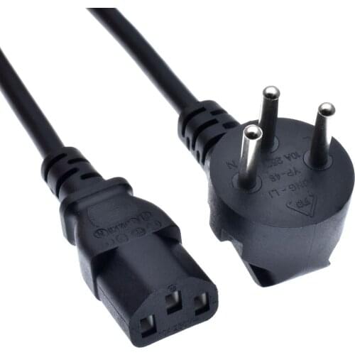 1.5M Israel SI-32 3 pin Plug to IEC C13 Female PDU UPS Power Cables ISRAEL Power Supply Cord For PC Computer Monitor Printer TV