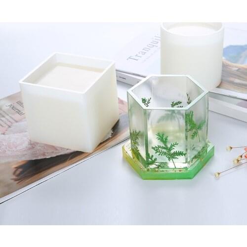 Round Pen Holder Resin Mold Silicone Casting Mould For DIY Candle Home Decoration