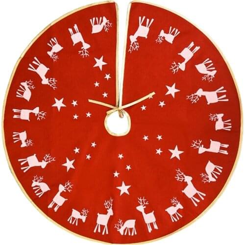 Hot Sale Fashion Elk Christmas Tree Skirt Apron Christmas Christmas Holiday Party Ornaments Christmas Tree Skirt