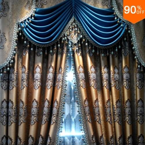 Golden And Blue Suction curtain Rods curtain Heart Mosquito Hotel Magnetic curtain Magnets -window Wide 1 Meter curtains