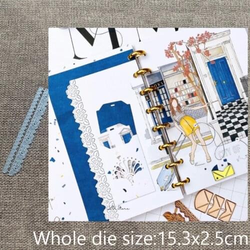 XLDesign Craft Metal Cutting Dies stencil mold 2pcs lace edges decoration scrapbook Album Paper Card Craft Embossing die cuts