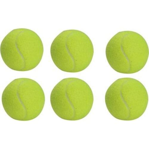 6Pcs Pack Tennis Balls Wear-Resistant Elastic Training Balls 66mm Ladies Beginners Practice Tennis Ball