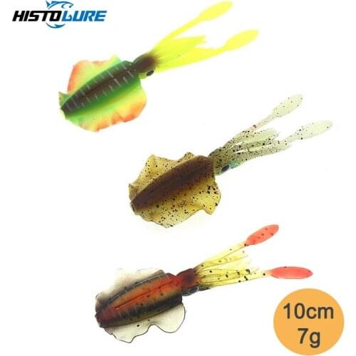 Fishing Soft Lure 7g 10cm UV Luminous squid jigs lure Fishing Lures octopus lure pesca calamar Sea Fishing Wobbler Soft Bait