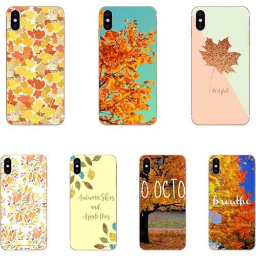 Soft Wholesale Fall Autumn Leaves For Sony Xperia XZS XA1 L1 XA X Z Z1 Z2 Z3 Z4 Z5 XZ1 Compact E5 XZ Premium