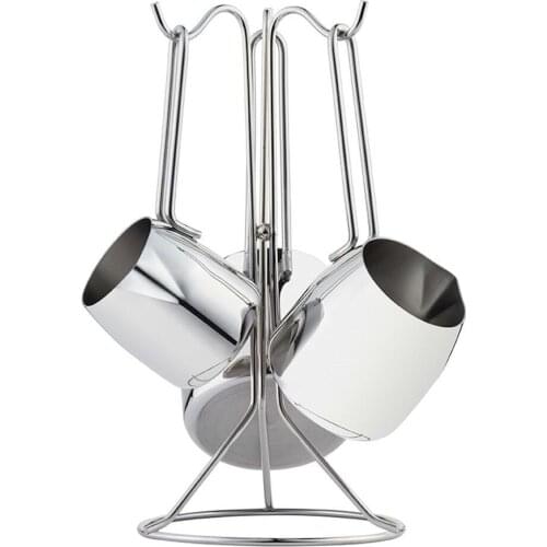 Modern 4-Piece Coffee Pot Set Milk Pot Stainless Steel Turkish Coffee Pot Multipurpose Pot Made in Turkey