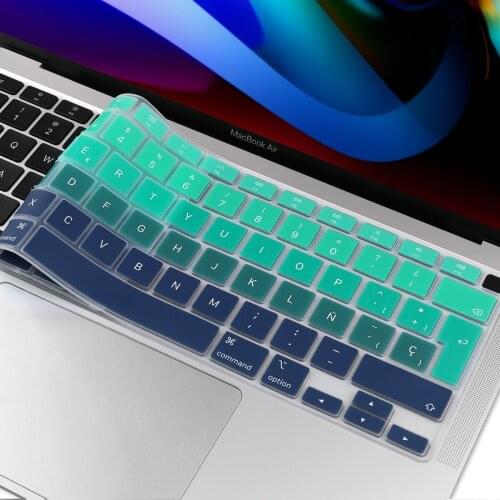 EU Enter Spanish Keybaord Cover Sticker for Macbook Air Pro 13 1516 touch bar A2338 A2289A2159 A2179 A1932 Thinner Keyboard Skin