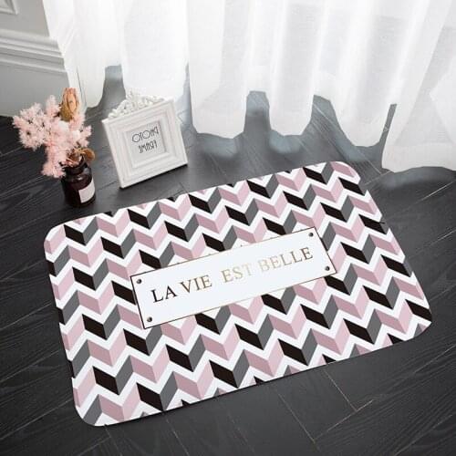 Bathroom floormat doormat waterproof door mats V card foot pads thick sponge cartoon flannel non-slip