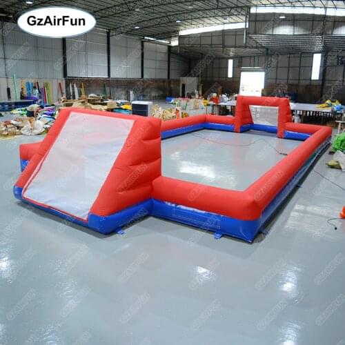 New popular outdoor inflatable football field, childrens sports game park football & soccer
